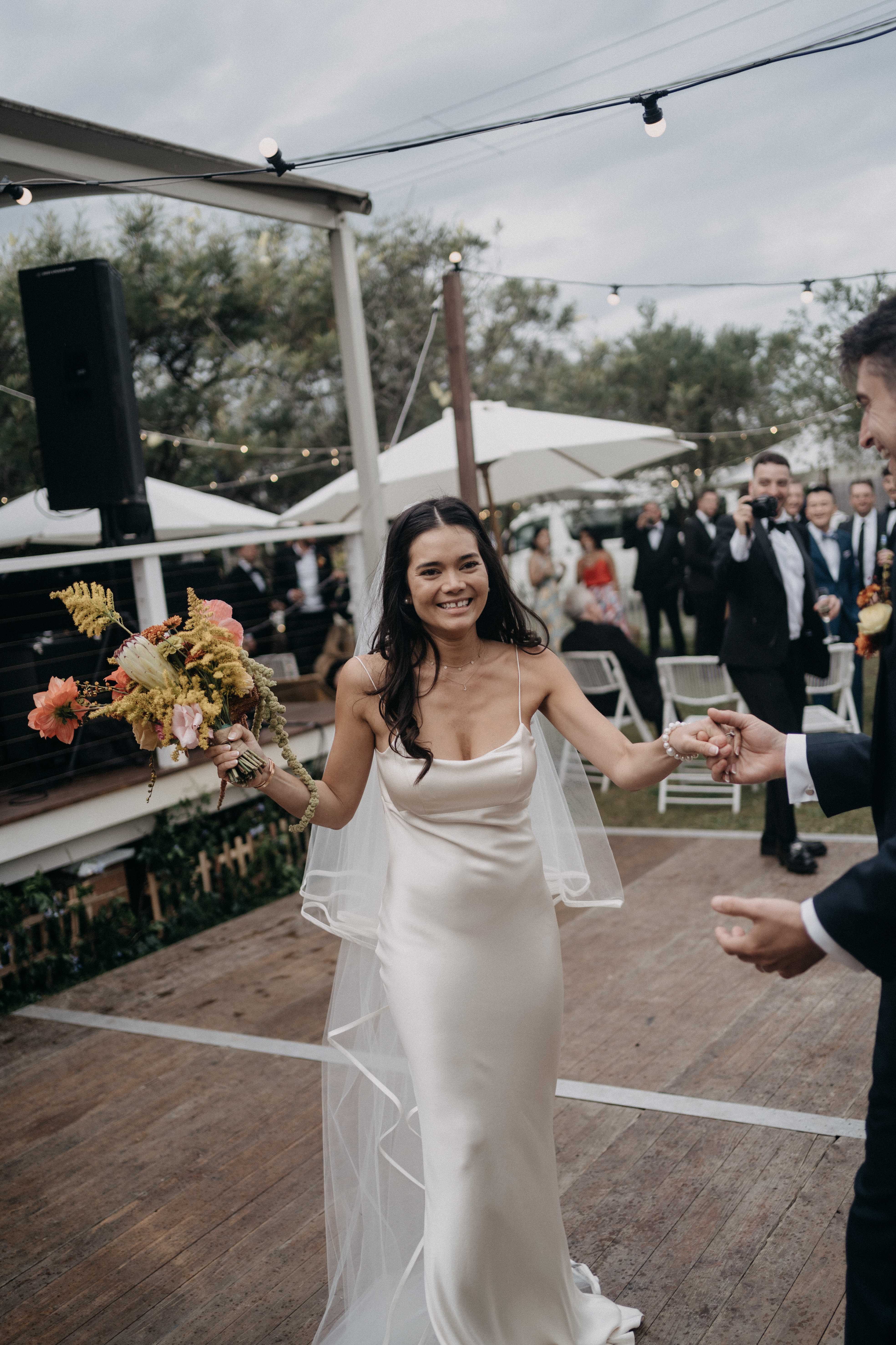 Bride and Groom's First Dance on Outdoor Integrated Dancefloor