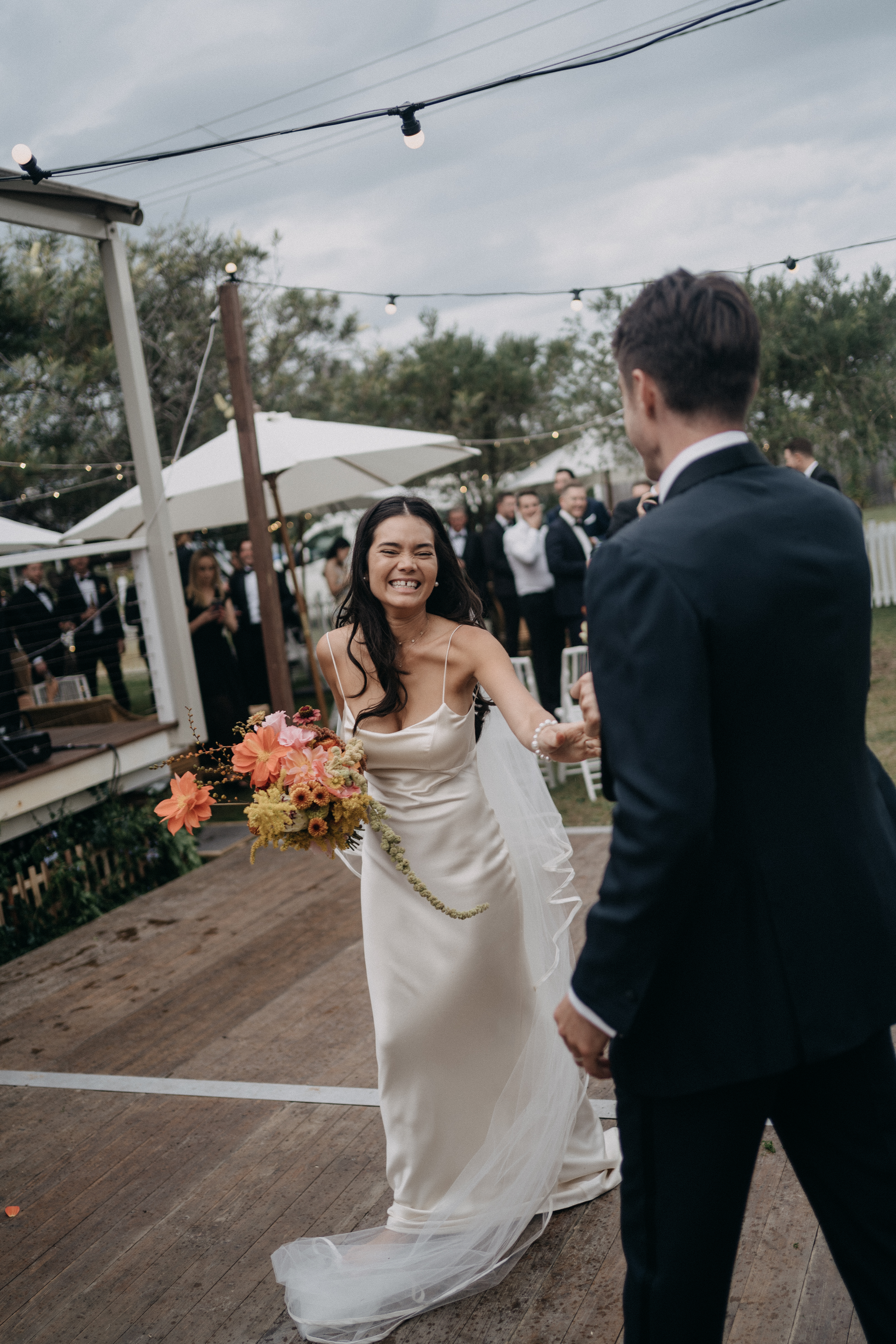 Bride and Groom's First Dance on Outdoor Integrated Dancefloor