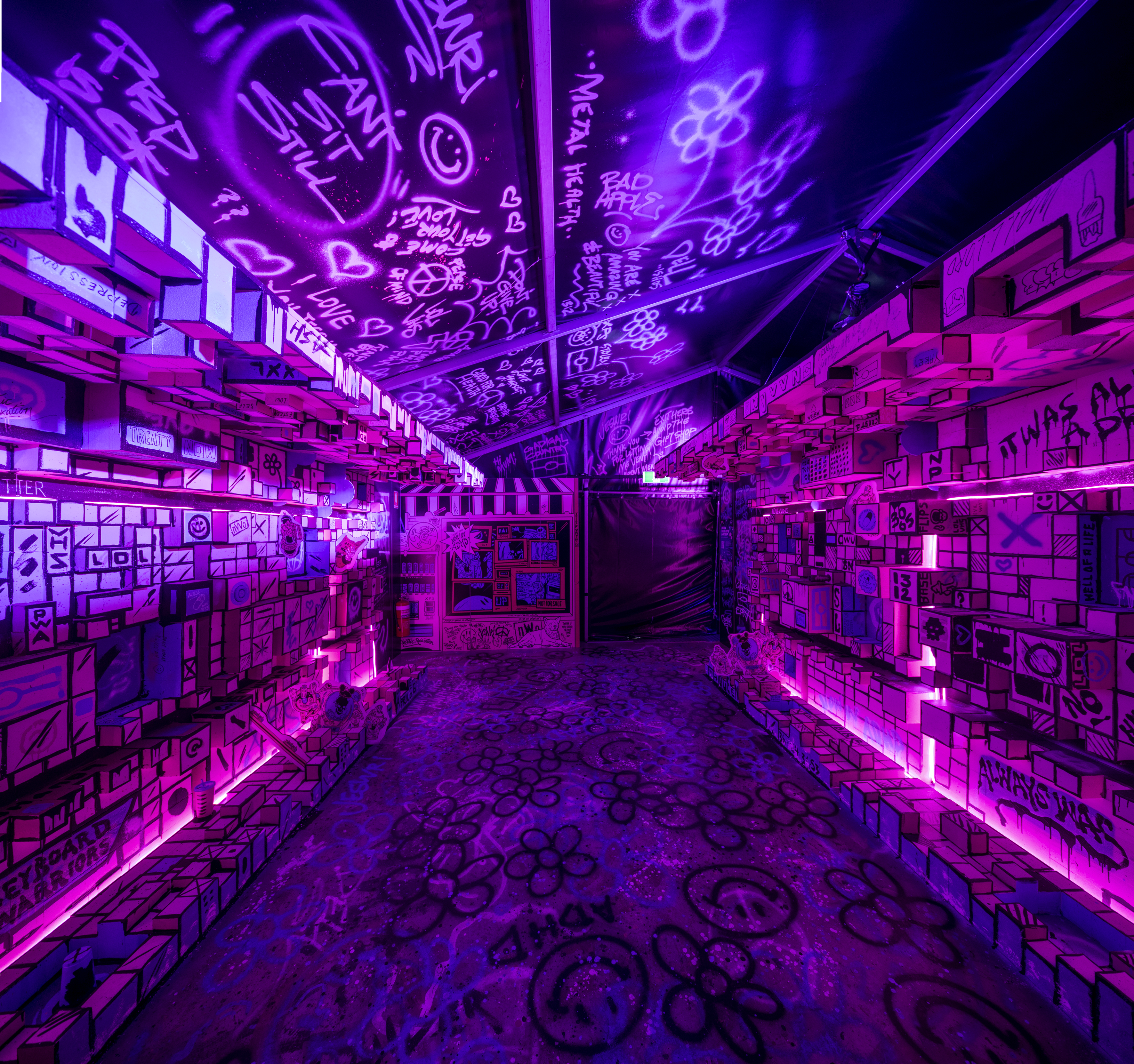 Inside Graphic Hocker Marquee for Dell at Vivid