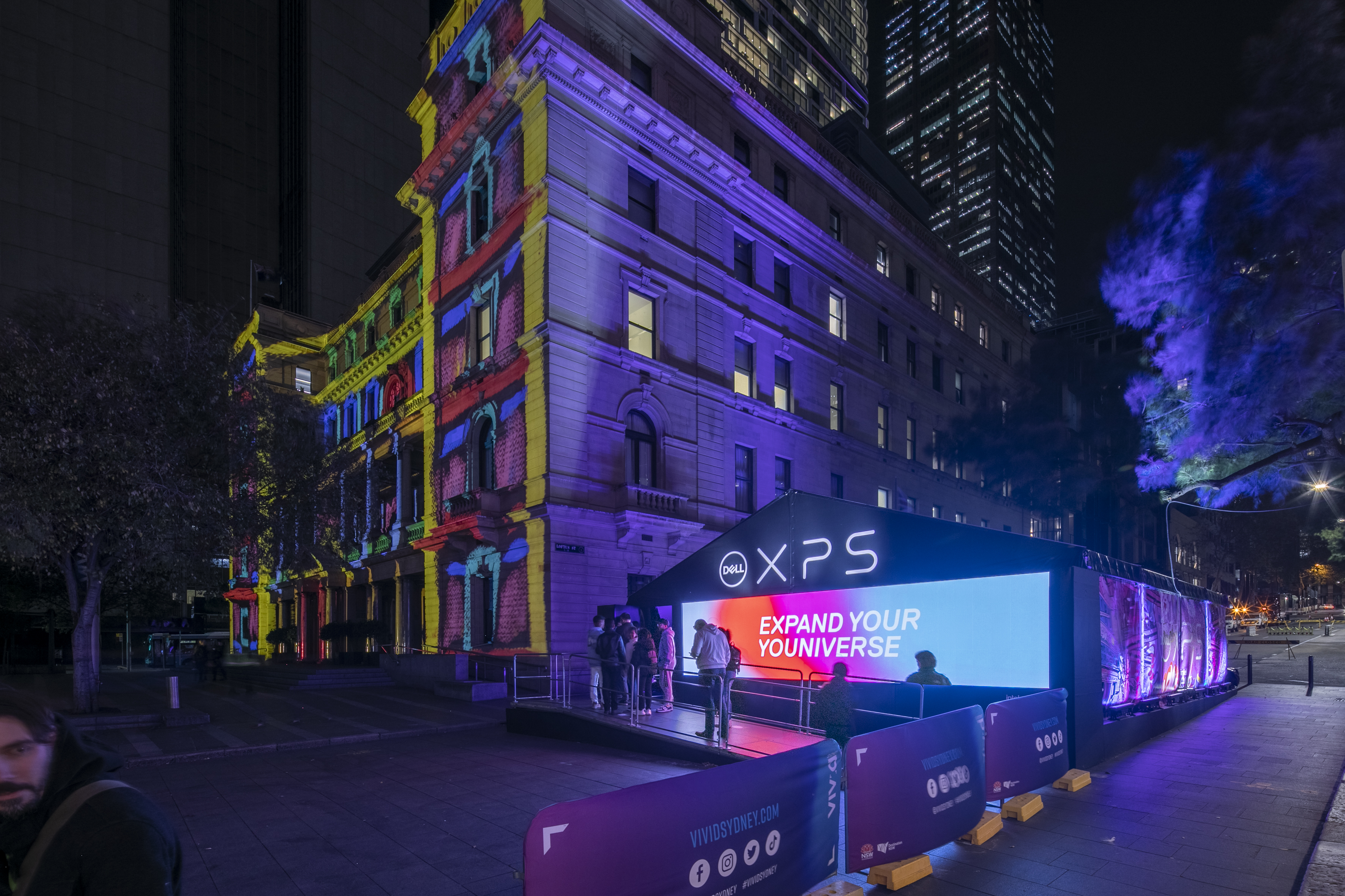 Custom Graphic Hocker Light-Up Marquee at Vivid for Dell Universe