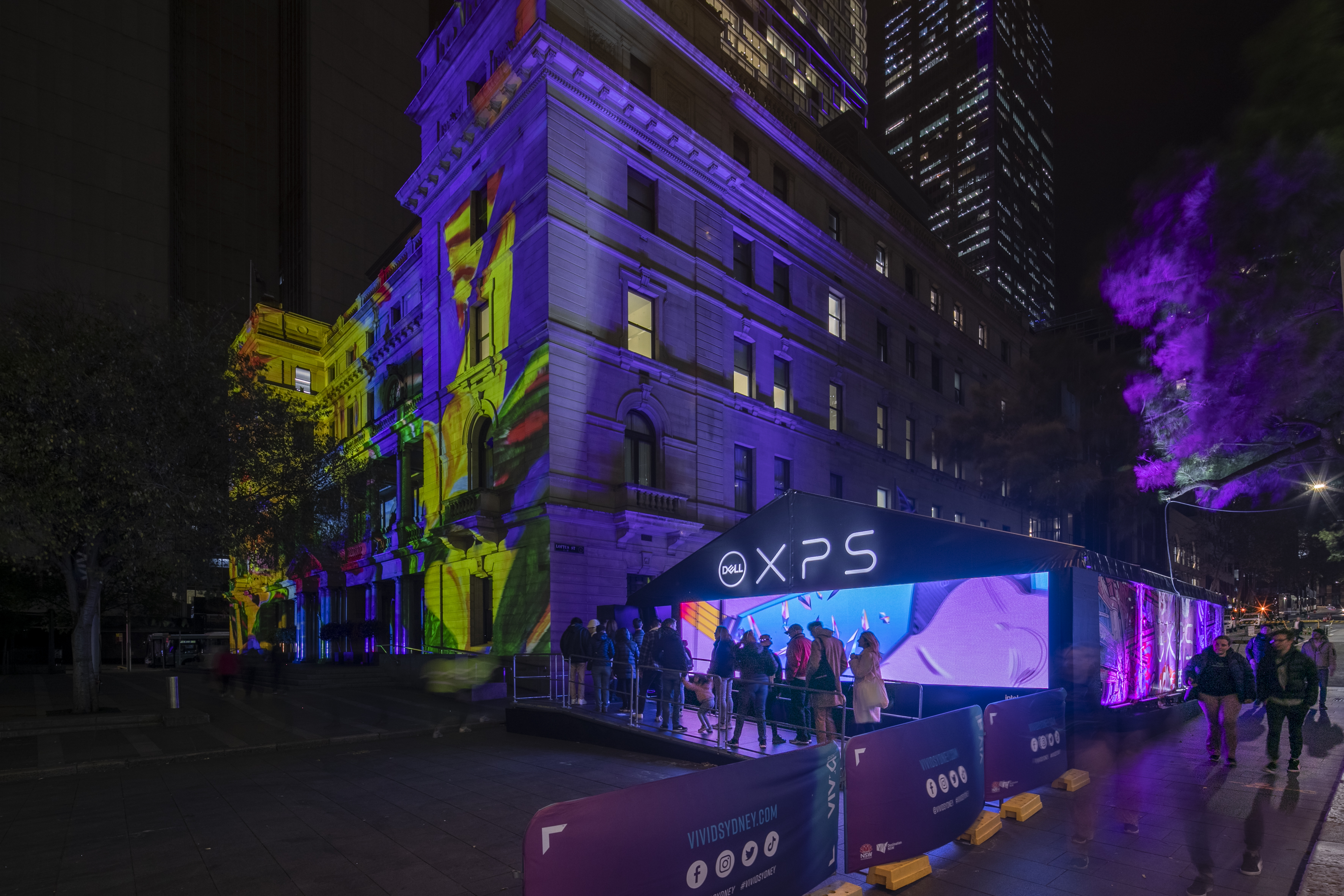 Light Up Hocker Marquee for Dell at Vivid Light Show Sydney