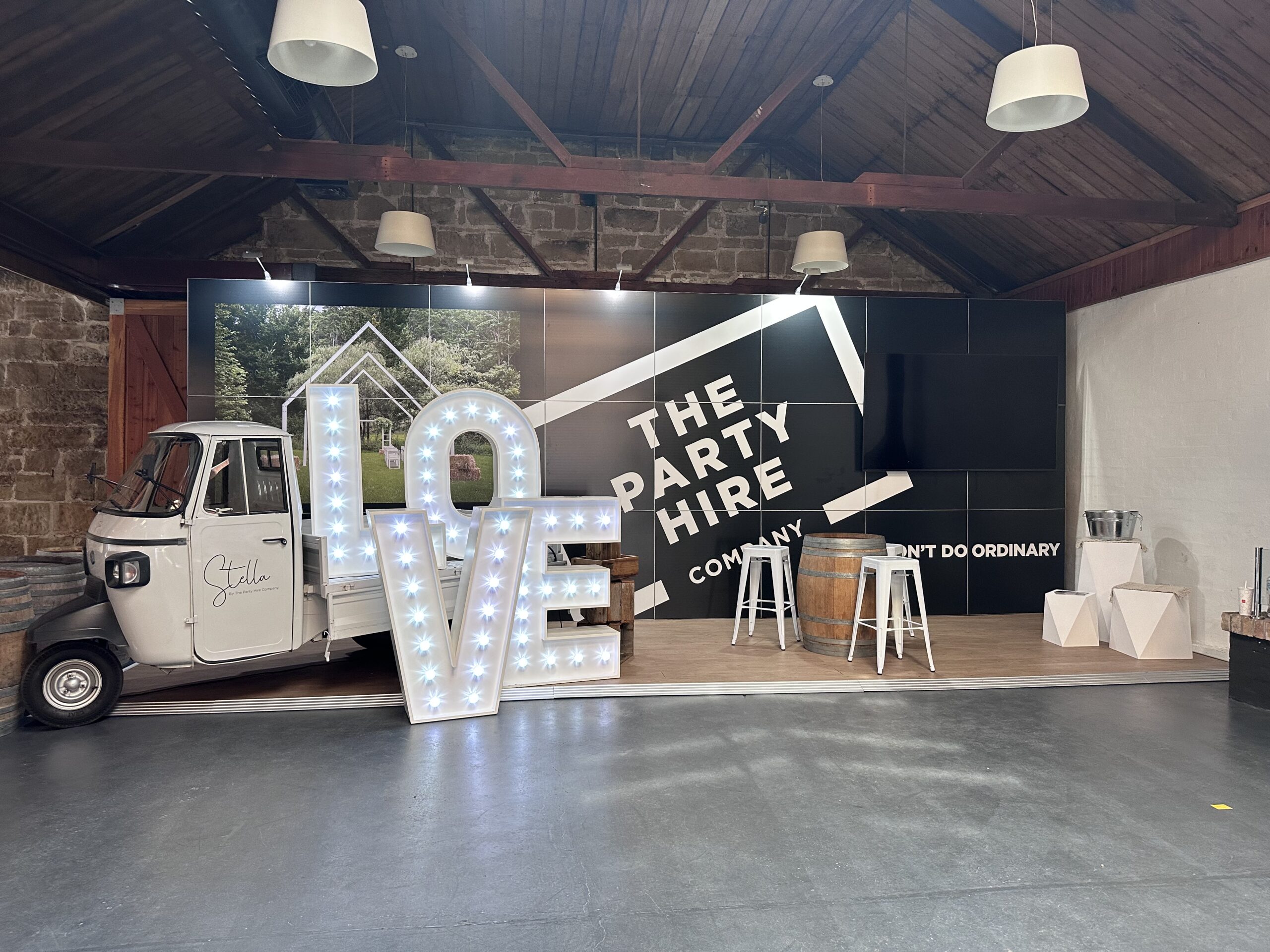 Custom Printed Media Wall Hire Central Coast