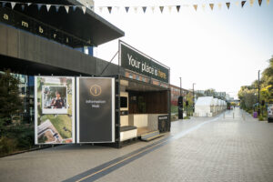 Custom Portable Container with Graphics for hire at ANU Open Day