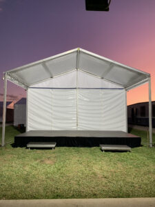 White Hocker Marquee as Stage for Event