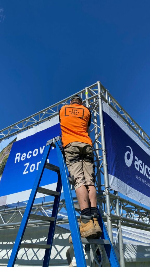 ASICS recovery zone - signage install